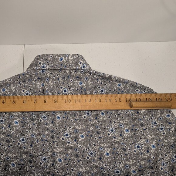 Thomas Dean Collection Floral Pattern Button Up Long Sleeve Shirt - Picture 11 of 15